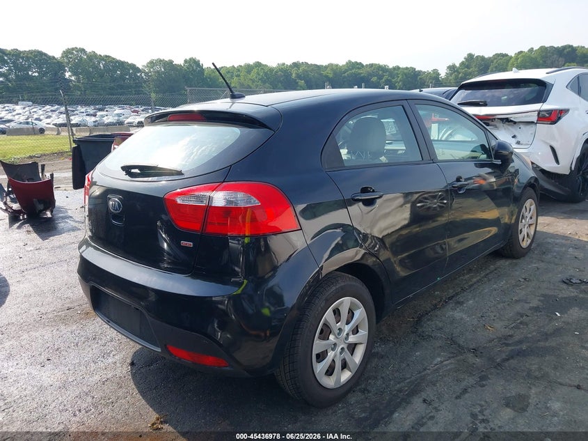 2013 Kia Rio VIN KNADM5A36D6209979 IAAI salvage auction — LEFT FRONT, Salvage (North Carolina), sold $975 on 2026-09-03 (photo 4)