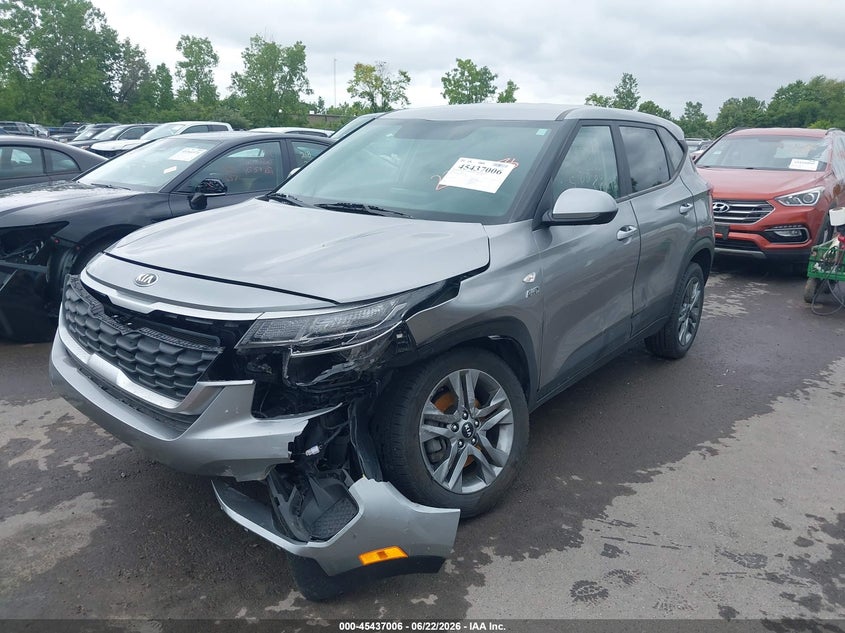 2021 Kia Seltos VIN KNDEPCAA7M7220758 IAAI salvage auction — LEFT FRONT, Salvage Title, sold $3,550 on 2026-07-21 (photo 2)