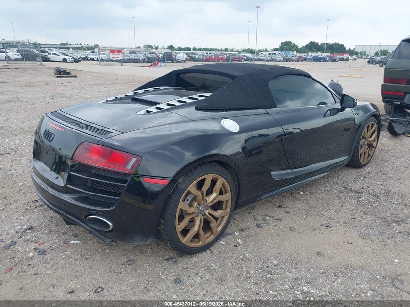 2012 Audi R8 VIN WUAVNAFGXCN003015 IAAI salvage auction — UNDERCARRIAGE, Salvage (Texas), sold $41,300 on 2026-07-23 (photo 4)
