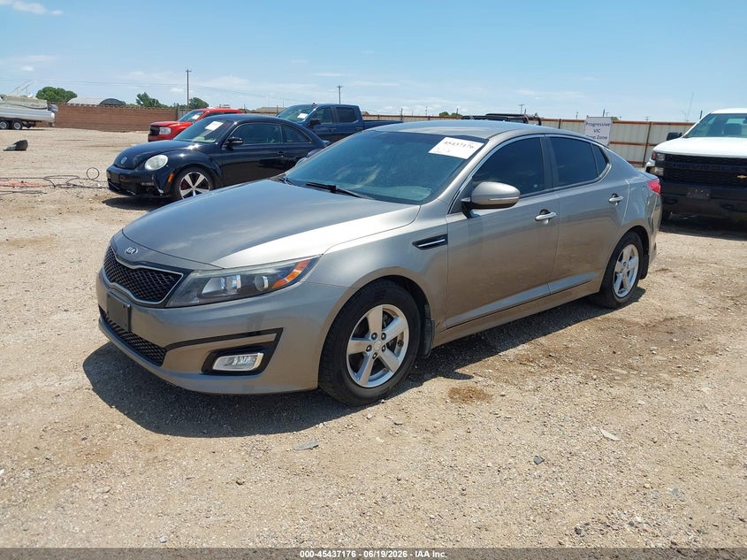2015 Kia Optima VIN 5XXGM4A79FG358257 IAAI salvage auction — SIDE, Salvage Title, sold $1,100 on 2026-07-24 (photo 2)