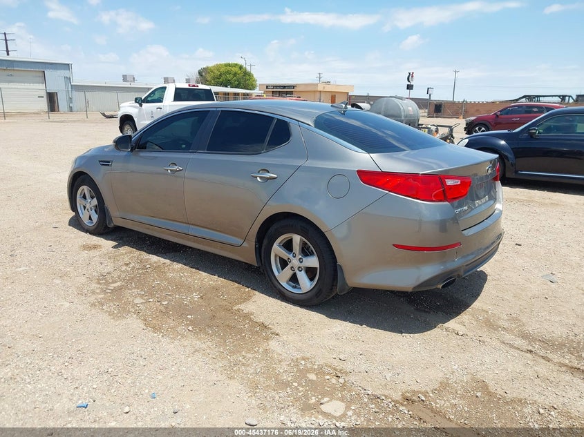 2015 Kia Optima VIN 5XXGM4A79FG358257 IAAI salvage auction — SIDE, Salvage Title, sold $1,100 on 2026-07-24 (photo 3)