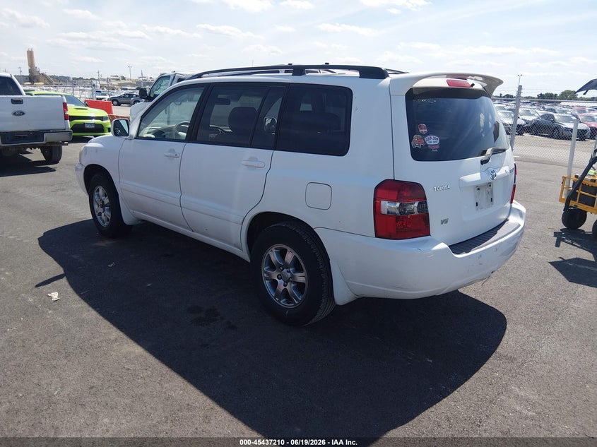 2005 Toyota Highlander VIN JTEGP21A350043747 IAAI salvage auction — RIGHT REAR, Salvage (Illinois), sold $375 on 2026-07-28 (photo 3)