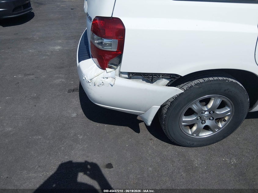 2005 Toyota Highlander VIN JTEGP21A350043747 IAAI salvage auction — RIGHT REAR, Salvage (Illinois), sold $375 on 2026-07-28 (photo 6)