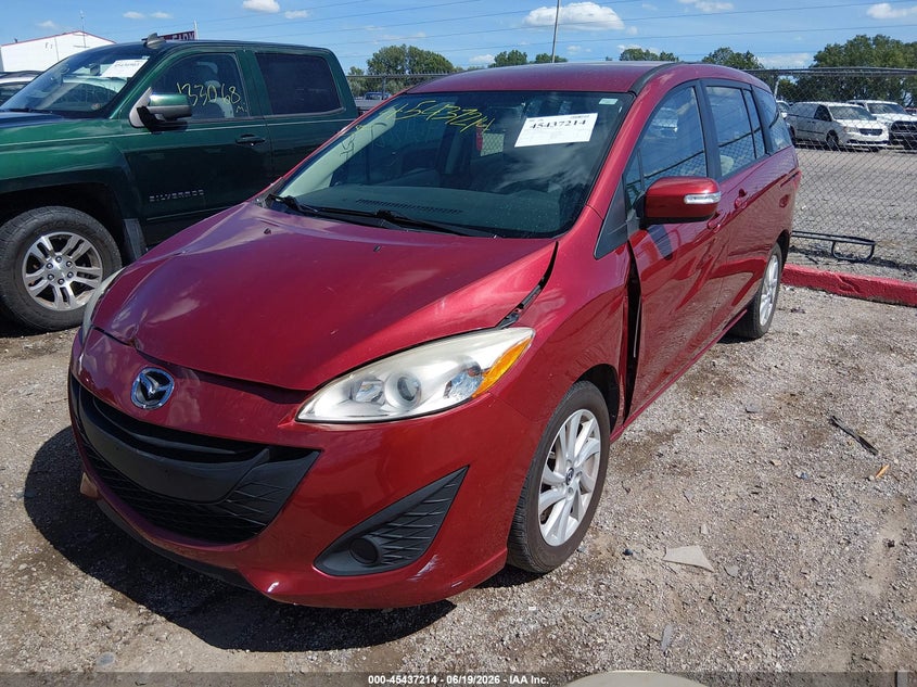 2015 Mazda 5 VIN JM1CW2BL4F0182079 IAAI salvage auction — FRONT END, Clear (Indiana), sold $75 on 2026-07-22 (photo 2)