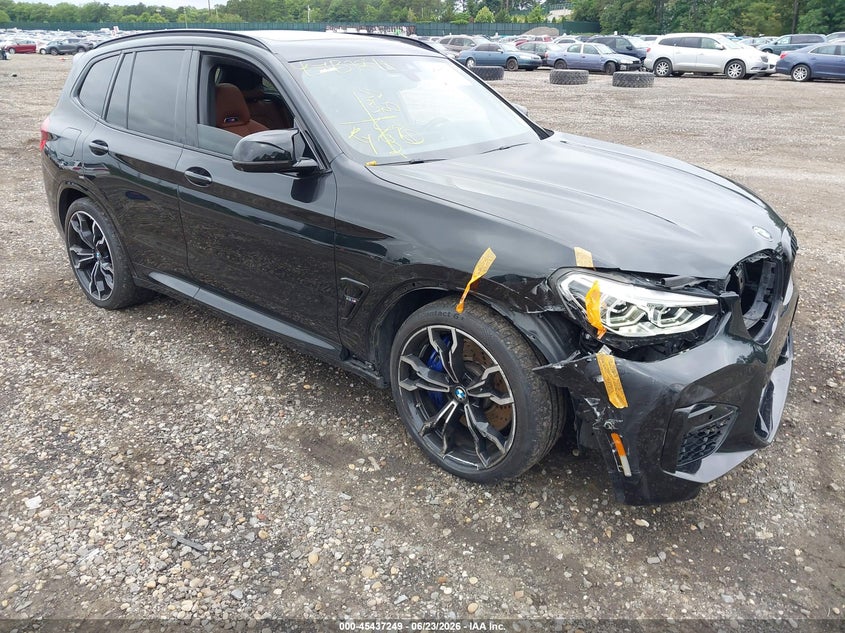 2021 BMW X3 m VIN 5YMTS0C01M9E99535 IAAI salvage auction — FRONT & REAR, Salvage Title, sold $12,300 on 2026-07-28 (photo 1)