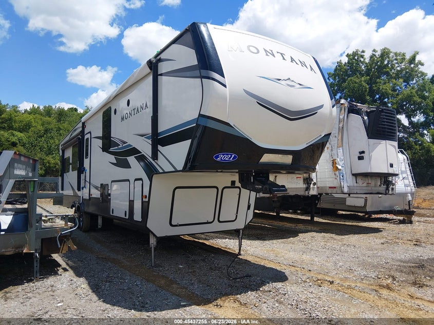 2021 Keystone Travel trlr VIN 4YDF39320M4700602 IAAI salvage auction — UNKNOWN, Salvage (Tennessee), sold $9,850 on 2026-07-09 (photo 1)