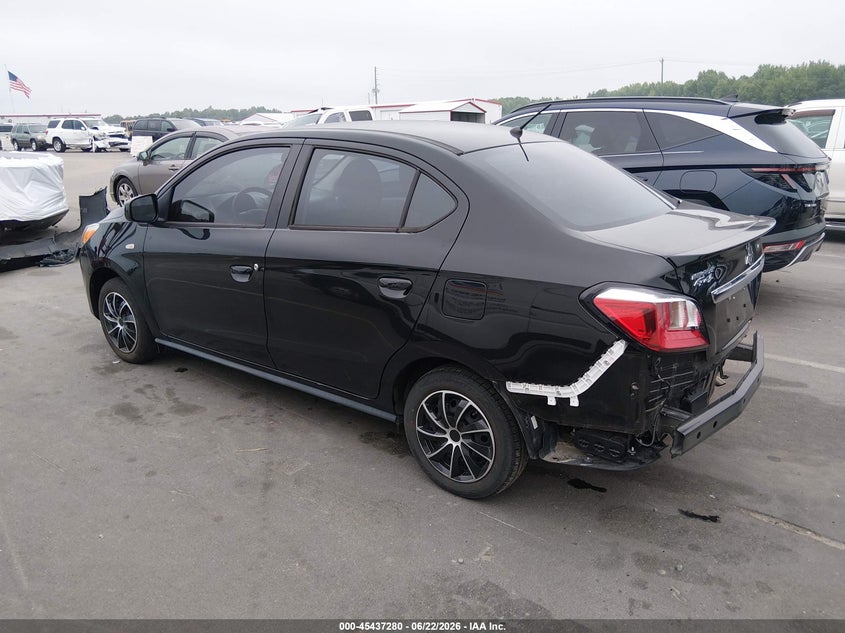 2022 Mitsubishi Mirage VIN ML32FUFJ1NHF09169 IAAI salvage auction — REAR END, Salvage Title, sold $2,250 on 2026-07-22 (photo 3)