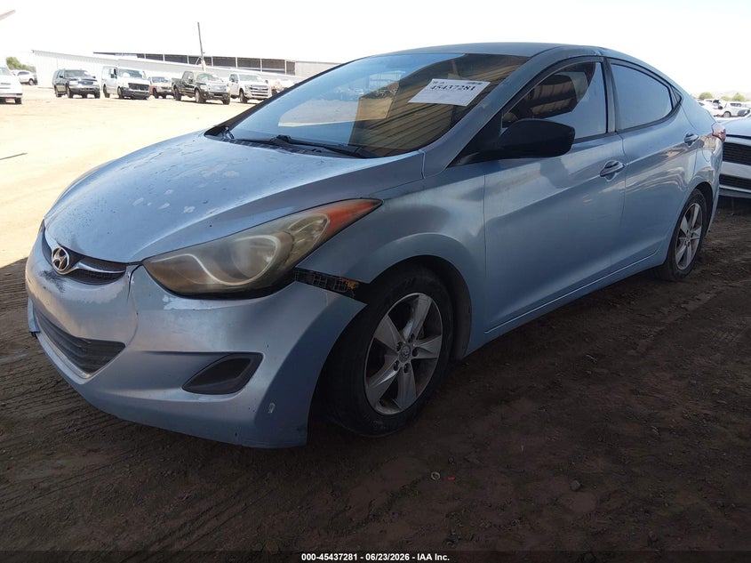 2011 Hyundai Elantra VIN KMHDH4AE6BU109226 IAAI salvage auction — NORMAL WEAR, Clear (Arizona), sold $25 on 2026-07-28 (photo 2)