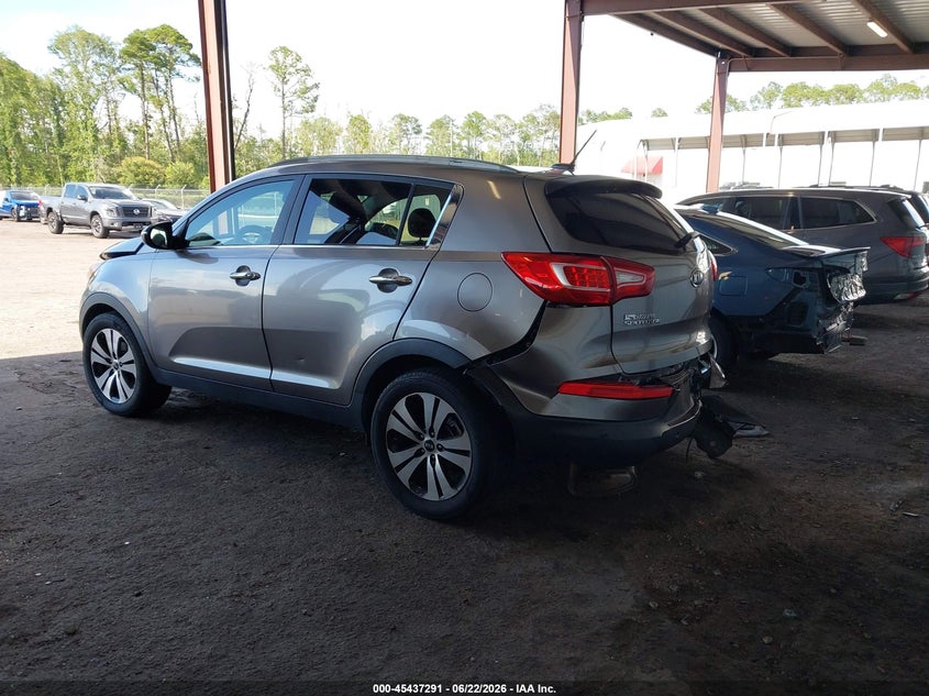 2012 Kia Sportage VIN KNDPC3A20C7175724 IAAI salvage auction — FRONT & REAR, Rebuildable (Florida), sold $2,050 on 2026-07-07 (photo 3)