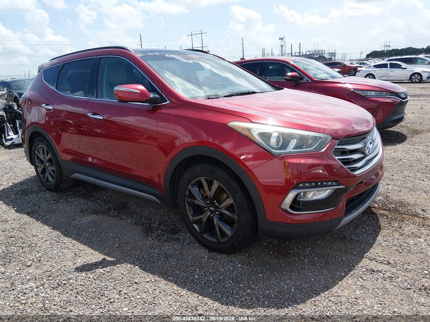 2017 Hyundai Santa fe VIN 5XYZW4LA1HG449498 IAAI salvage auction — REAR END, Salvage (Louisiana), sold $2,250 on 2026-07-22 (photo 1)