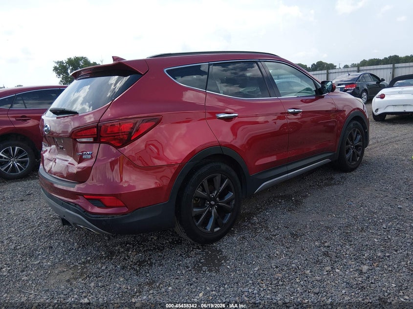 2017 Hyundai Santa fe VIN 5XYZW4LA1HG449498 IAAI salvage auction — REAR END, Salvage (Louisiana), sold $2,250 on 2026-07-22 (photo 4)