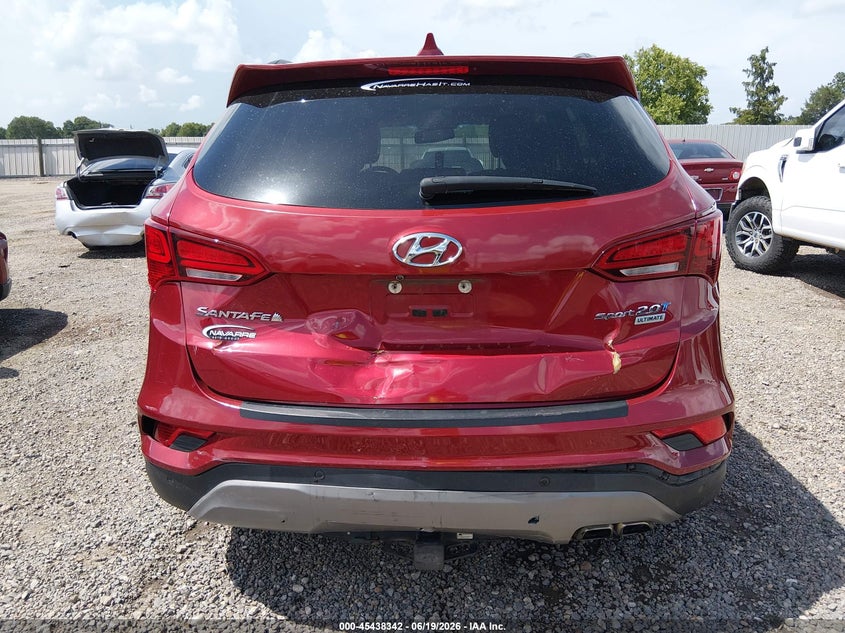 2017 Hyundai Santa fe VIN 5XYZW4LA1HG449498 IAAI salvage auction — REAR END, Salvage (Louisiana), sold $2,250 on 2026-07-22 (photo 6)