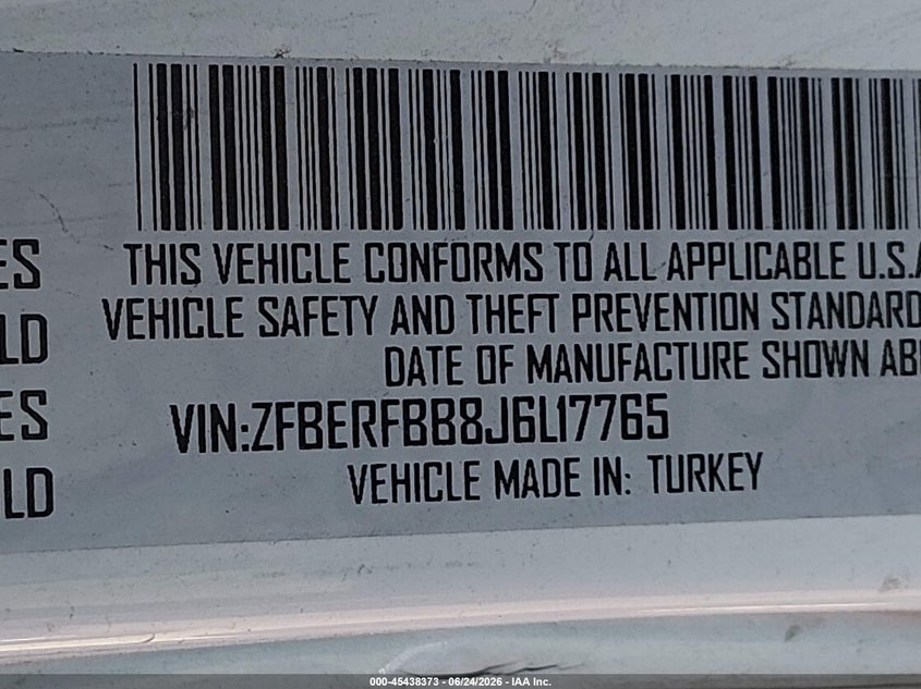 2018 Ram Promaster city VIN ZFBERFBB8J6L17765 IAAI salvage auction — NORMAL WEAR, Peddle Clear Public-Restricted (Oregon), sold $1,050 on 2026-07-20 (photo 9)