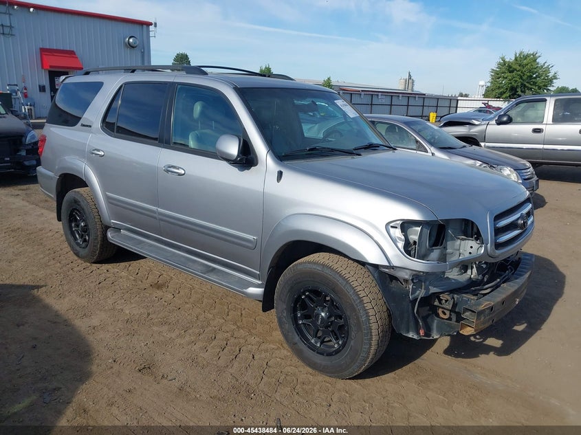 2002 Toyota Sequoia VIN 5TDBT48A62S075113 IAAI salvage auction — FRONT END, Salvage (Idaho), sold $800 on 2026-08-01 (photo 1)