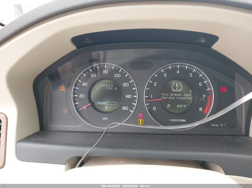 2008 Volvo S80 VIN YV1AS982481079875 IAAI salvage auction — FRONT END, Clear (Tennessee), sold $350 on 2026-07-08 (photo 7)