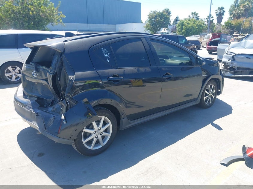 2018 Toyota Prius c VIN JTDKDTB38J1615137 IAAI salvage auction — FRONT & REAR, Salvage (California), sold $1,550 on 2026-07-29 (photo 4)