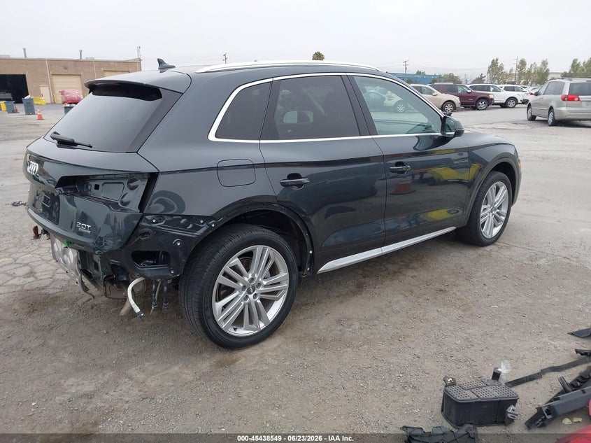 2018 Audi Q5 VIN WA1BNAFY6J2206890 IAAI salvage auction — REAR END, Salvage (California), sold $9,000 on 2026-07-29 (photo 4)