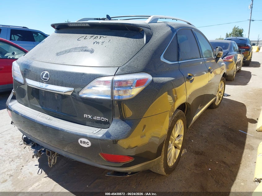 2011 Lexus Rx 450h VIN JTJBC1BA7B2041354 IAAI salvage auction — LEFT REAR, Salvage (California), sold $2,725 on 2026-07-23 (photo 4)