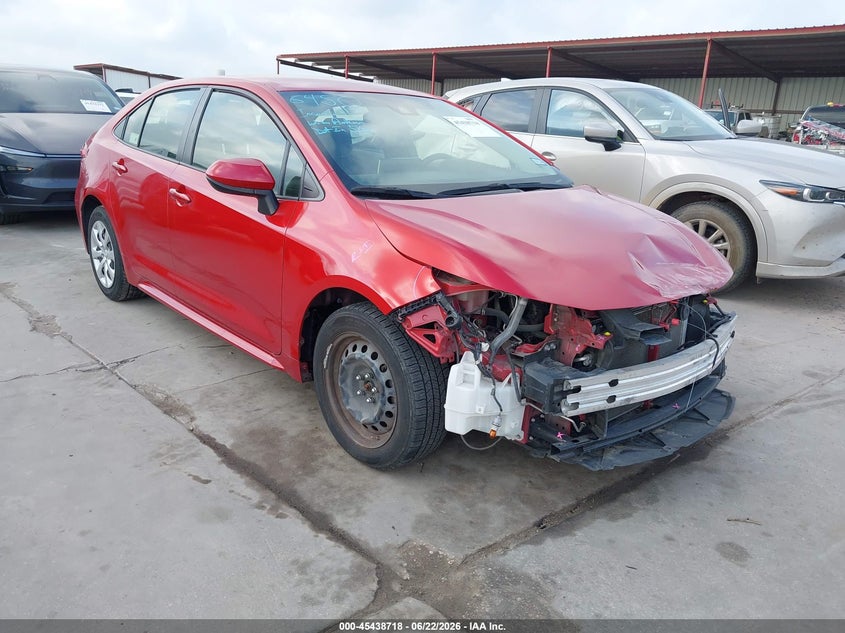 2021 Toyota Corolla VIN JTDEPMAE4MJ124629 IAAI salvage auction — LEFT FRONT, Original (Texas), sold $3,050 on 2026-07-28 (photo 1)