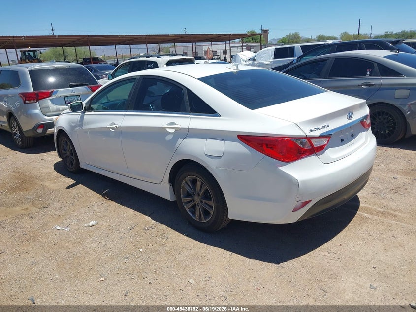 2014 Hyundai Sonata VIN 5NPEB4AC2EH855227 IAAI salvage auction — NORMAL WEAR, Restored (Arizona), sold $900 on 2026-07-09 (photo 3)