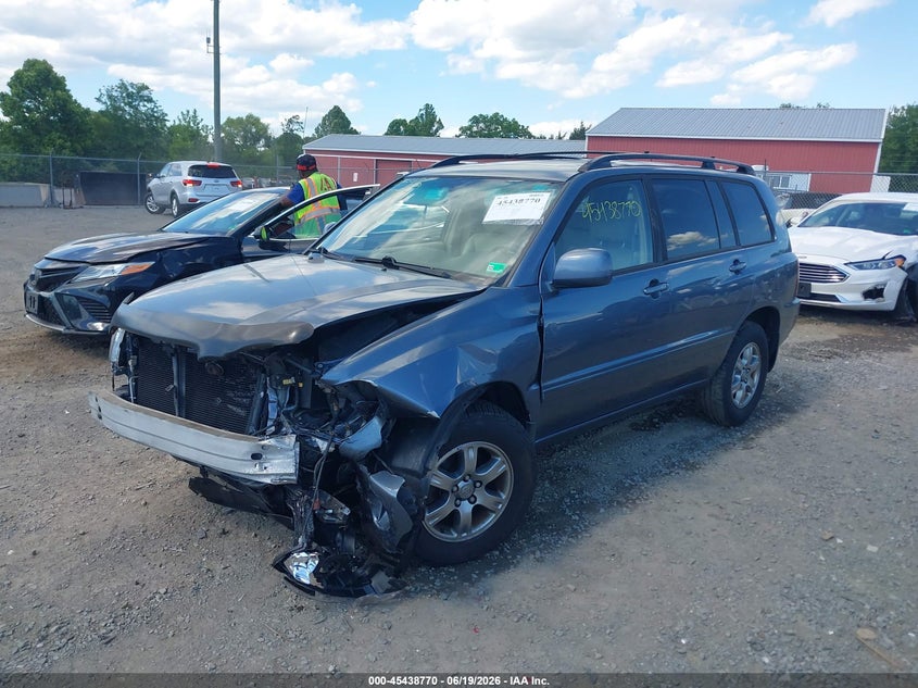 2005 Toyota Highlander VIN JTEEP21A350090588 IAAI salvage auction — FRONT END, Clear (Virginia), sold $450 on 2026-07-28 (photo 2)