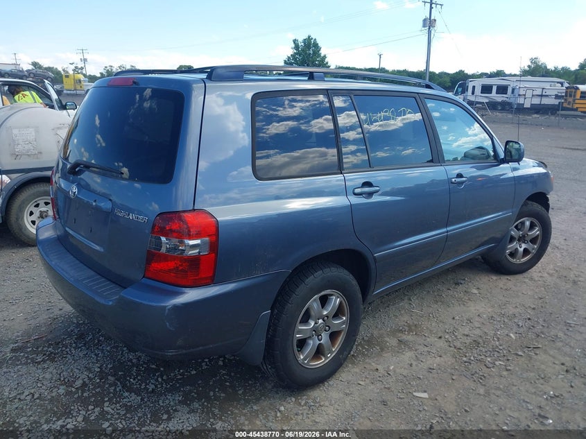 2005 Toyota Highlander VIN JTEEP21A350090588 IAAI salvage auction — FRONT END, Clear (Virginia), sold $450 on 2026-07-28 (photo 4)
