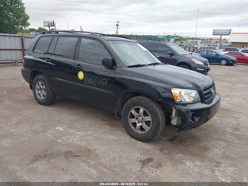 2004 Toyota Highlander VIN JTEGP21A440039365 IAAI salvage auction — NORMAL WEAR, Clear - Public Restricted (Oklahoma), sold $725 on 2026-07-15 (photo 1)