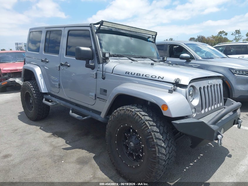 2014 Jeep Wrangler / VIN 1C4BJWFG5EL120203 IAAI salvage auction — LEFT FRONT, Salvage (California), sold $8,000 on 2026-07-09 (photo 1)