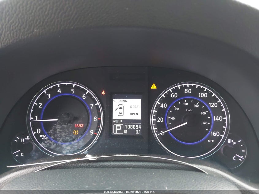 2011 Infiniti G VIN JN1CV6AR6BM405633 IAAI salvage auction — WATER/FLOOD, Clear (Virginia), sold $900 on 2026-07-29 (photo 7)