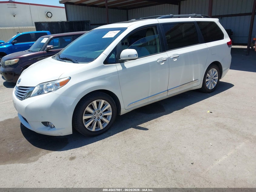 2013 Toyota Sienna VIN 5TDYK3DC6DS372979 IAAI salvage auction — REAR END, Salvage (California), sold $4,650 on 2026-07-13 (photo 2)