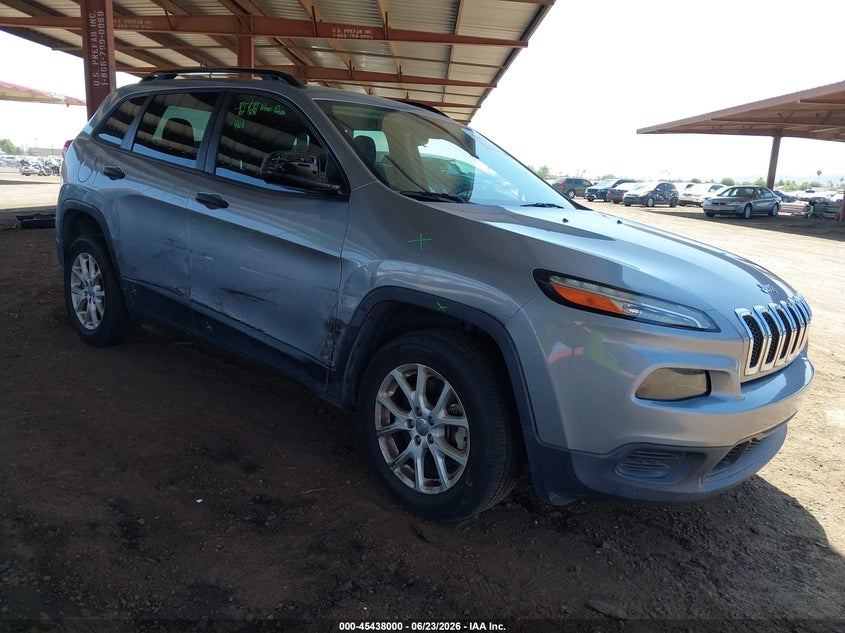 2016 Jeep Cherokee VIN 1C4PJLAS1GW208165 IAAI salvage auction — RIGHT SIDE, Salvage (Arizona), sold $2,750 on 2026-08-02 (photo 1)