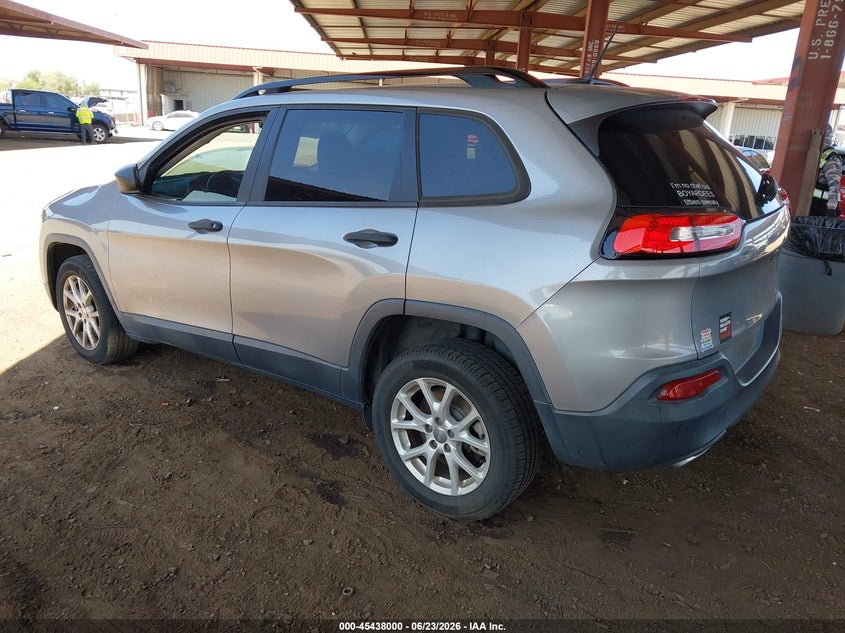 2016 Jeep Cherokee VIN 1C4PJLAS1GW208165 IAAI salvage auction — RIGHT SIDE, Salvage (Arizona), sold $2,750 on 2026-08-02 (photo 3)