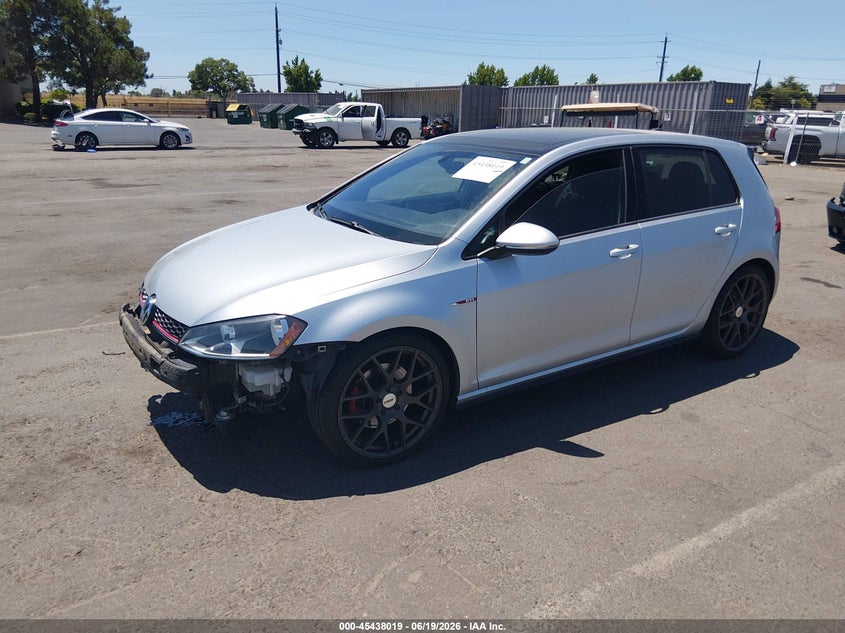 2015 Volkswagen Golf gti VIN 3VW5T7AU8FM053152 IAAI salvage auction — FRONT END, Salvage (California), sold $3,550 on 2026-07-08 (photo 2)