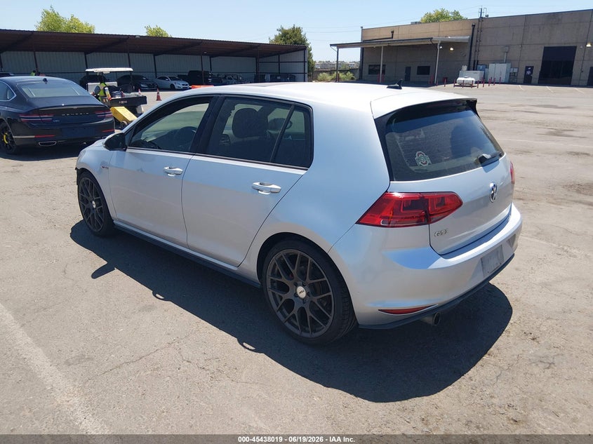 2015 Volkswagen Golf gti VIN 3VW5T7AU8FM053152 IAAI salvage auction — FRONT END, Salvage (California), sold $3,550 on 2026-07-08 (photo 3)