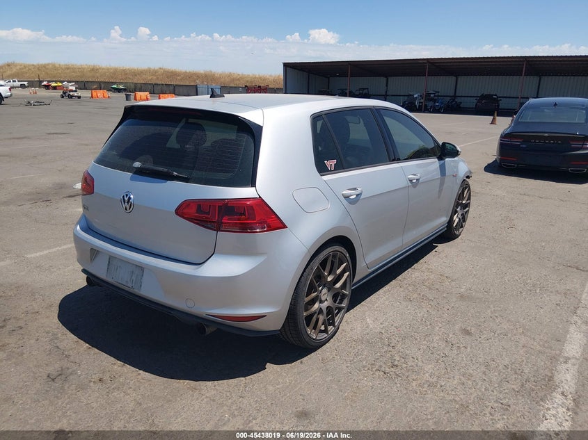 2015 Volkswagen Golf gti VIN 3VW5T7AU8FM053152 IAAI salvage auction — FRONT END, Salvage (California), sold $3,550 on 2026-07-08 (photo 4)