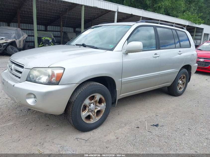 2006 Toyota Highlander VIN JTEHD21A660041795 IAAI salvage auction — NORMAL WEAR, Clear (Kansas), sold $725 on 2026-07-29 (photo 2)
