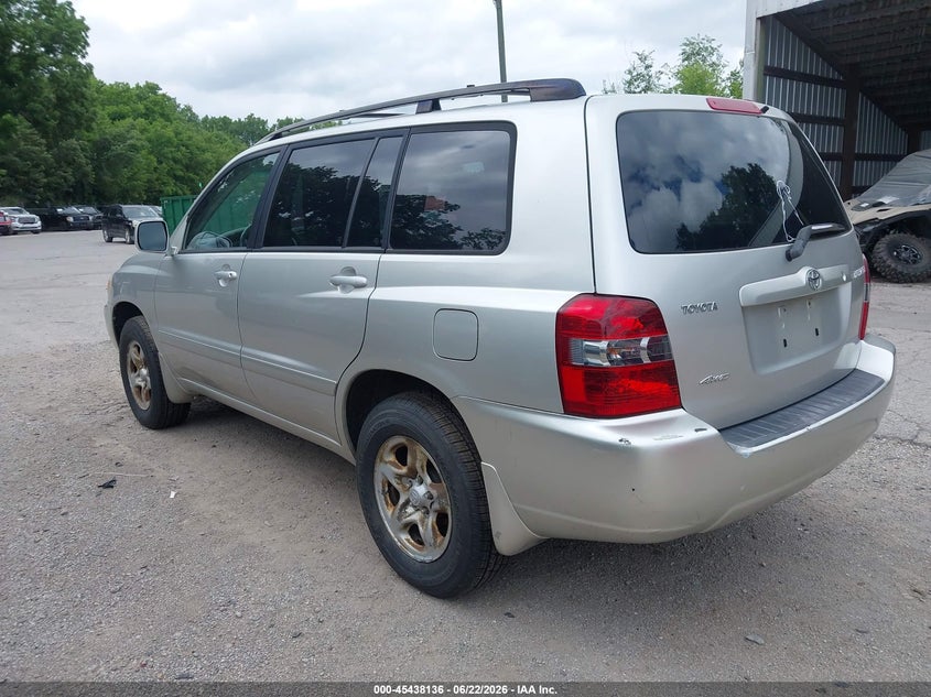 2006 Toyota Highlander VIN JTEHD21A660041795 IAAI salvage auction — NORMAL WEAR, Clear (Kansas), sold $725 on 2026-07-29 (photo 3)