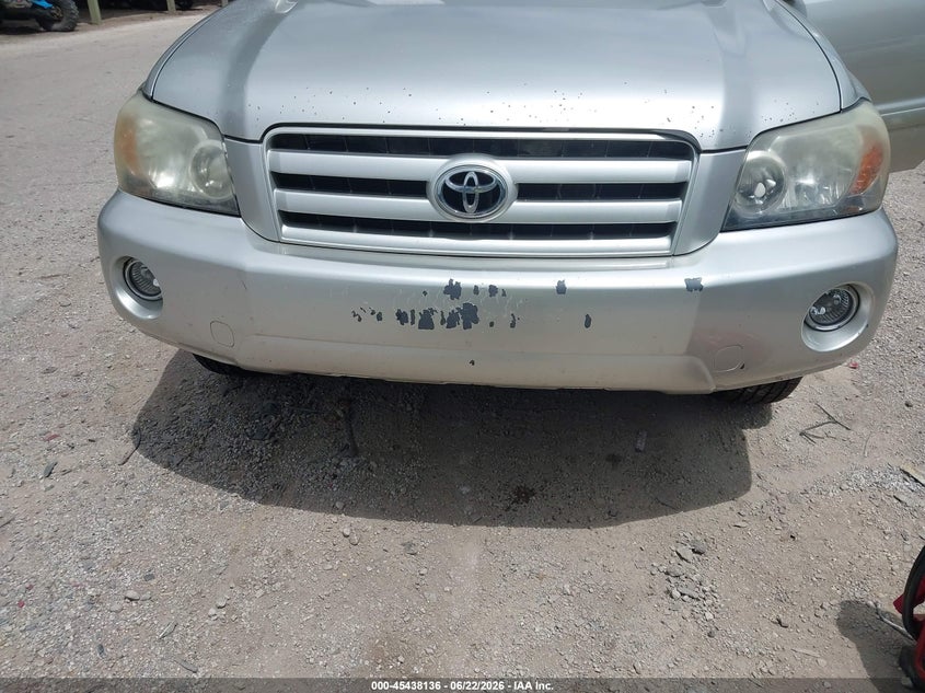 2006 Toyota Highlander VIN JTEHD21A660041795 IAAI salvage auction — NORMAL WEAR, Clear (Kansas), sold $725 on 2026-07-29 (photo 6)