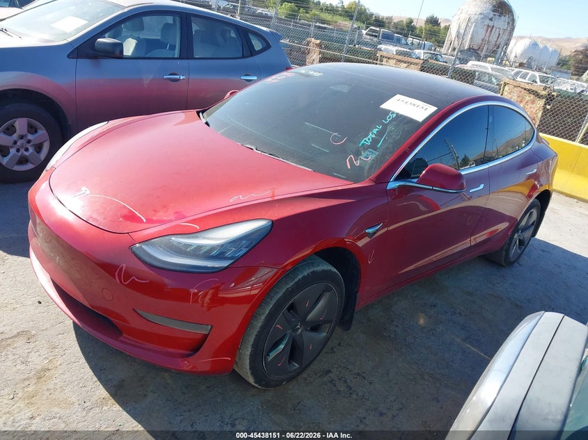 2019 Tesla Model 3 VIN 5YJ3E1EA9KF396536 IAAI salvage auction — SIDE, Salvage (California), sold $6,950 on 2026-07-16 (photo 2)