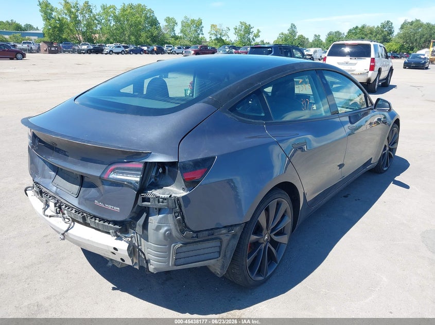 2020 Tesla Model 3 VIN 5YJ3E1EC6LF713496 IAAI salvage auction — REAR END, Salvage (Ohio), sold $5,300 on 2026-07-24 (photo 4)