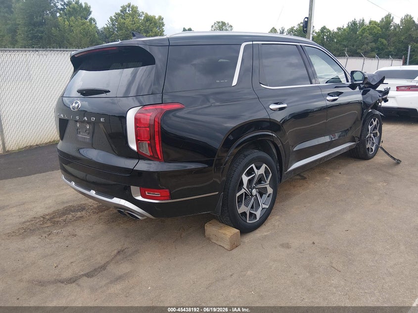 2022 Hyundai Palisade VIN KM8R74HEXNU353092 IAAI salvage auction — RIGHT FRONT, Salvage (Mississippi), sold $25 on 2026-08-02 (photo 4)