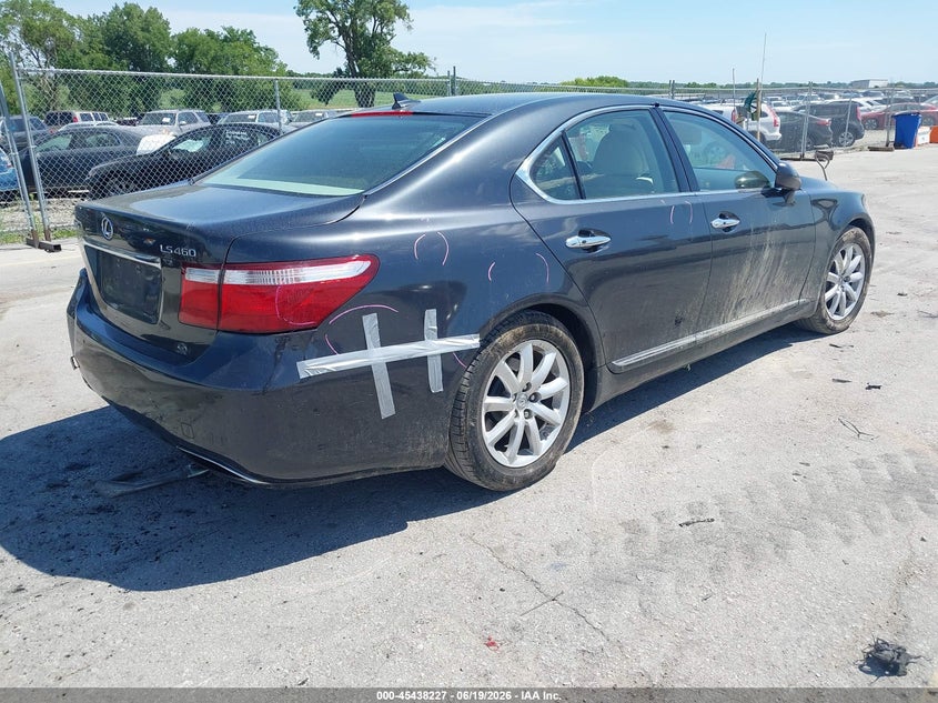 2008 Lexus Ls 460 VIN JTHBL46F385072908 IAAI salvage auction — FRONT & REAR, Salvage (Iowa), sold $75 on 2026-07-21 (photo 4)