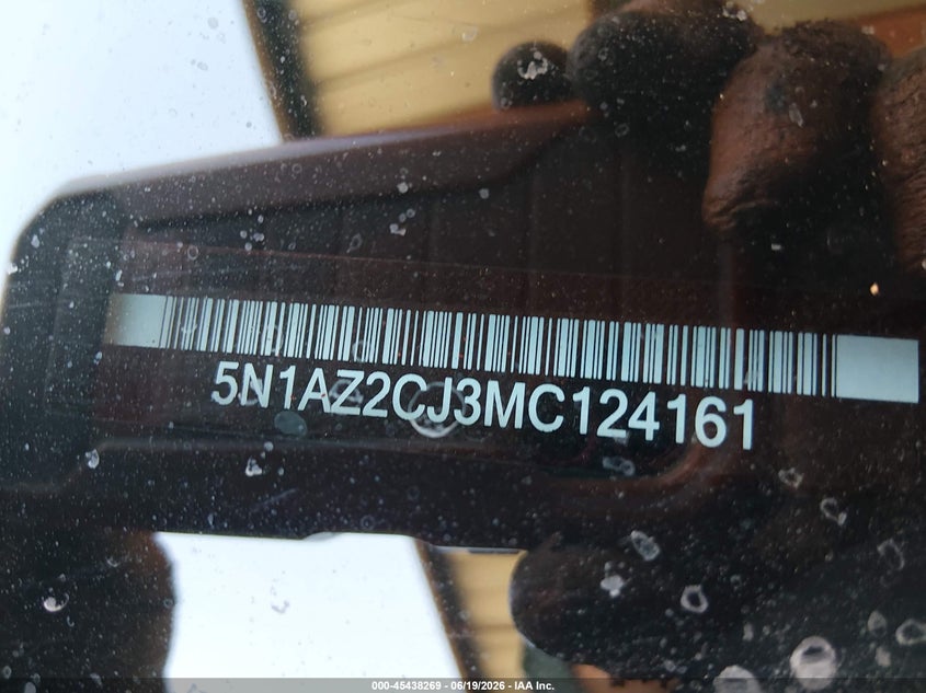 2021 Nissan Murano VIN 5N1AZ2CJ3MC124161 IAAI salvage auction — SIDE, Salvage (Arizona), sold $3,750 on 2026-07-10 (photo 9)