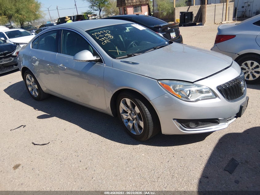 2016 Buick Regal VIN 2G4GK5EX2G9177253 IAAI salvage auction — LEFT FRONT, Wait Title, sold $875 on 2026-08-01 (photo 1)
