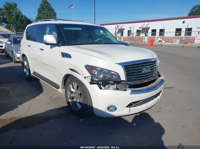 2012 Infiniti Qx56 VIN JN8AZ2NC6C9316743 IAAI salvage auction — FRONT END, Salvage (North Carolina), sold $1,650 on 2026-07-16 (photo 1)