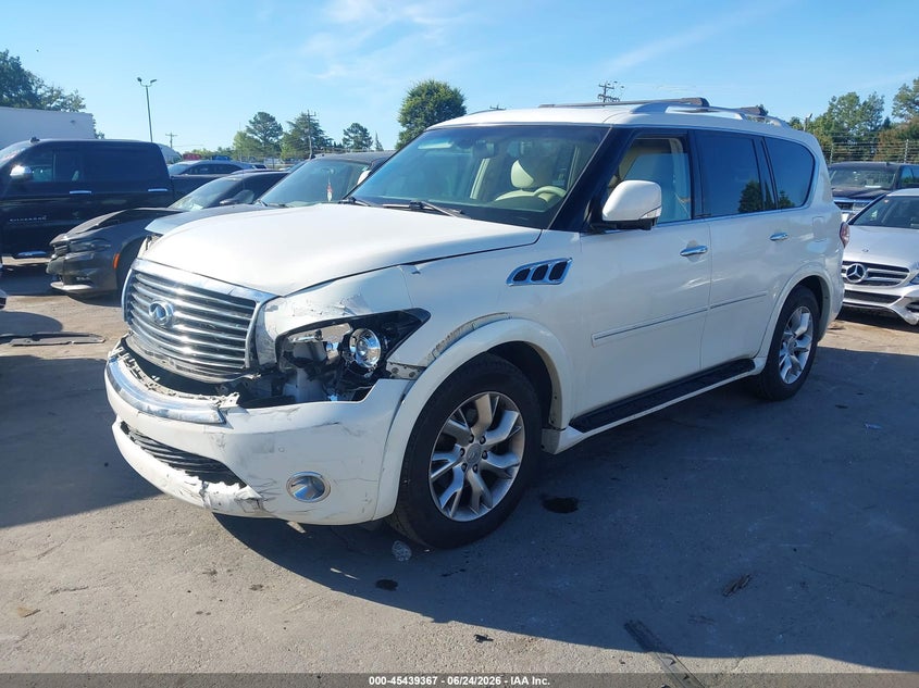 2012 Infiniti Qx56 VIN JN8AZ2NC6C9316743 IAAI salvage auction — FRONT END, Salvage (North Carolina), sold $1,650 on 2026-07-16 (photo 2)