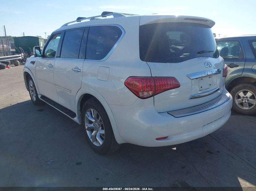 2012 Infiniti Qx56 VIN JN8AZ2NC6C9316743 IAAI salvage auction — FRONT END, Salvage (North Carolina), sold $1,650 on 2026-07-16 (photo 3)