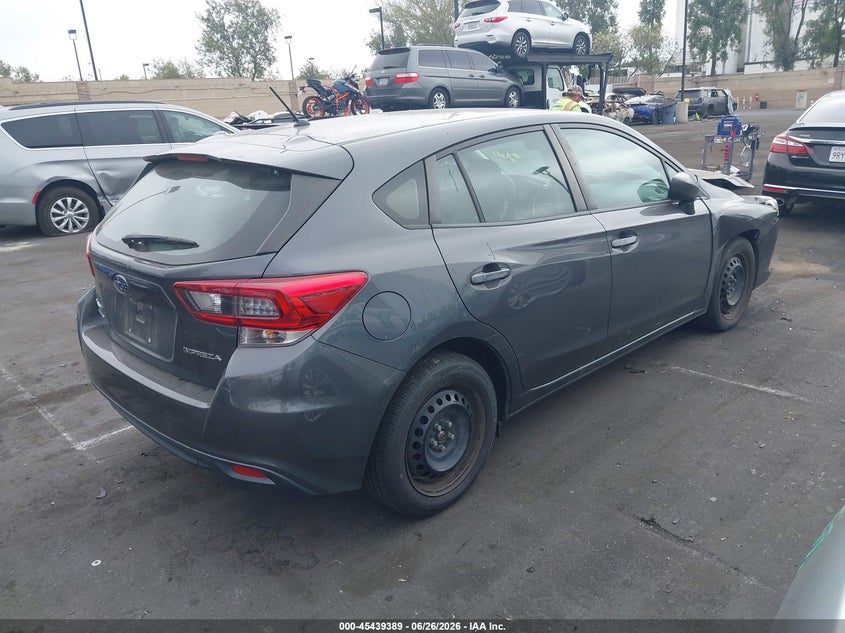 2021 Subaru Impreza VIN 4S3GTAB66M3709436 IAAI salvage auction — LEFT SIDE, Salvage Certificate (California), sold $1,525 on 2026-07-31 (photo 4)