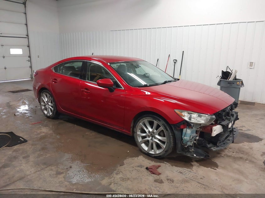 2014 Mazda 6 VIN JM1GJ1V65E1161394 IAAI salvage auction — LEFT FRONT, Regular (South Dakota), sold $700 on 2026-07-31 (photo 1)