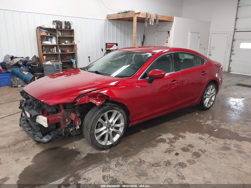 2014 Mazda 6 VIN JM1GJ1V65E1161394 IAAI salvage auction — LEFT FRONT, Regular (South Dakota), sold $700 on 2026-07-31 (photo 2)